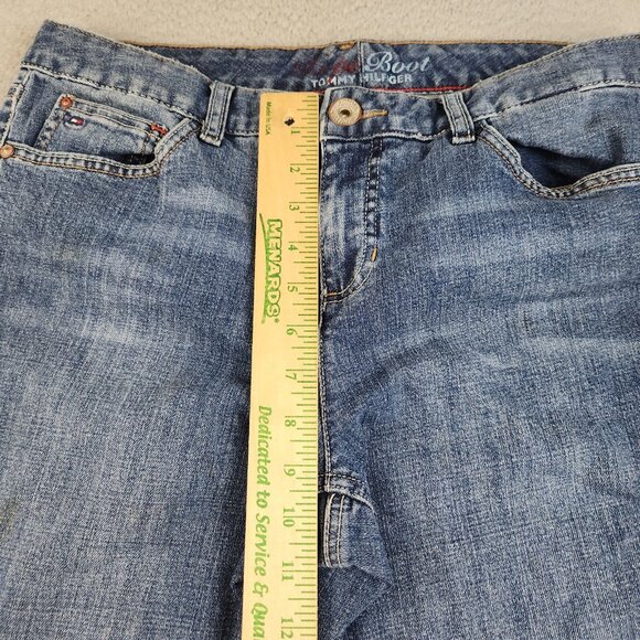 Tommy Hilfiger Jeans Women's 10S Blue Hope Bootcut Curvy Denim Pants Stretch - Picture 7 of 11